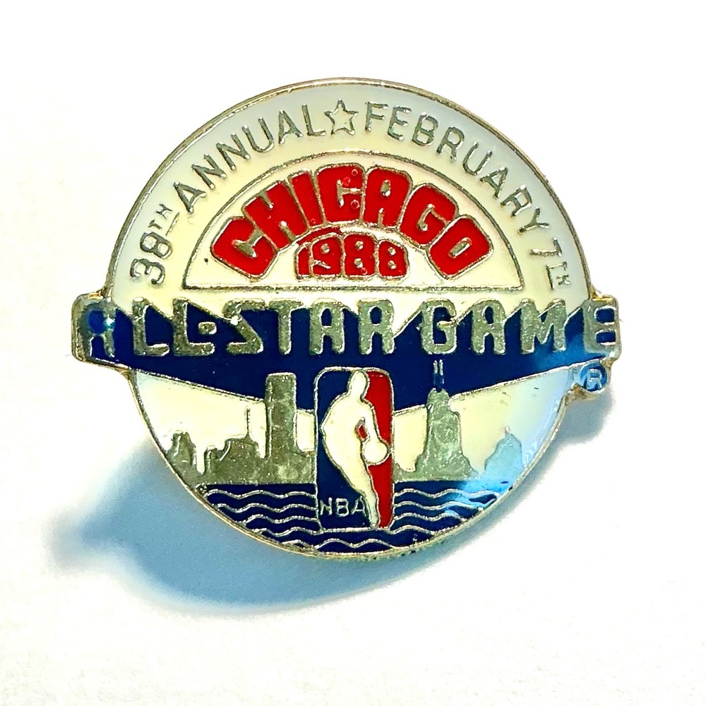 Collectible Pin 1988 NBA All-Star Game Chicago. Michael Jordan-Era Memorabilia